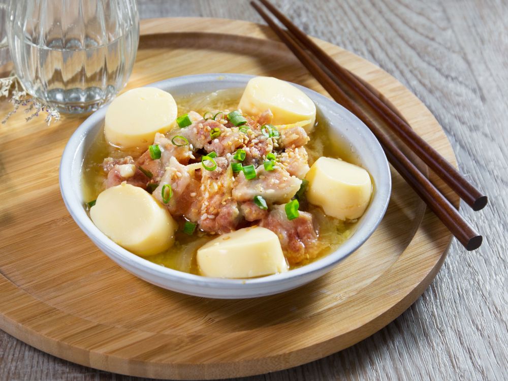 味噌日本豆腐蒸豬肉片