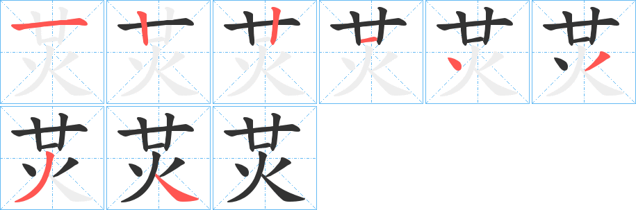 炗字的筆順分步演示