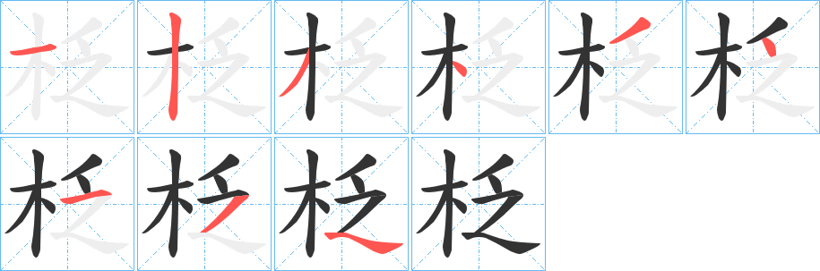 柉字的筆順分步演示