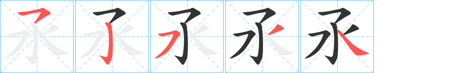 氶字的筆順分步演示