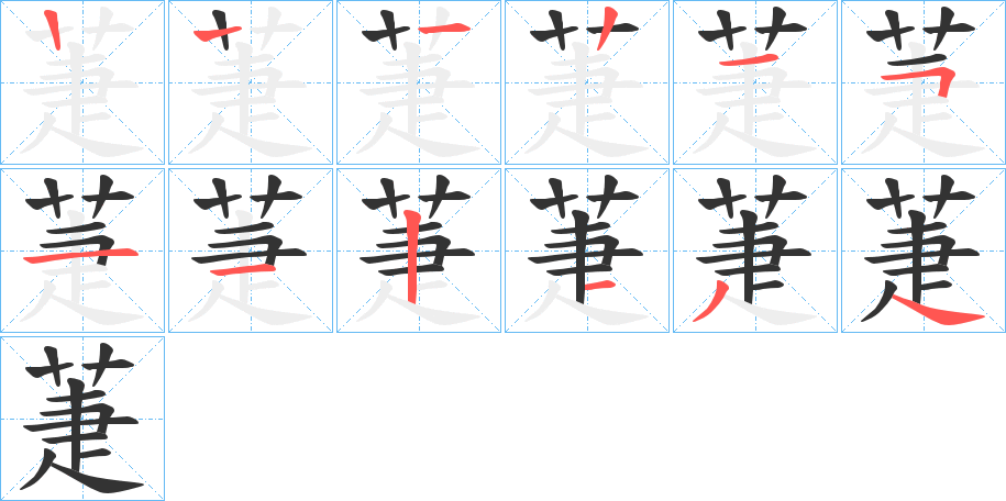 萐字的筆順?lè)植窖菔?></p>
<h2>萐的釋義：</h2>
萐<br />shà<br />〔萐莆（<br />fā）〕古書上說(shuō)的一種植物，葉大可做扇。<br />筆畫數(shù)：11；<br />部首：艸；<br />筆順編號(hào)：12215112134<br />
<p>上一個(gè)：<a href='bs5309.html'>菘的筆順</a></p>
<p>下一個(gè)：<a href='bs5307.html'>薩的筆順</a></p>
<h3>相關(guān)筆畫筆順</h3>
<p class=