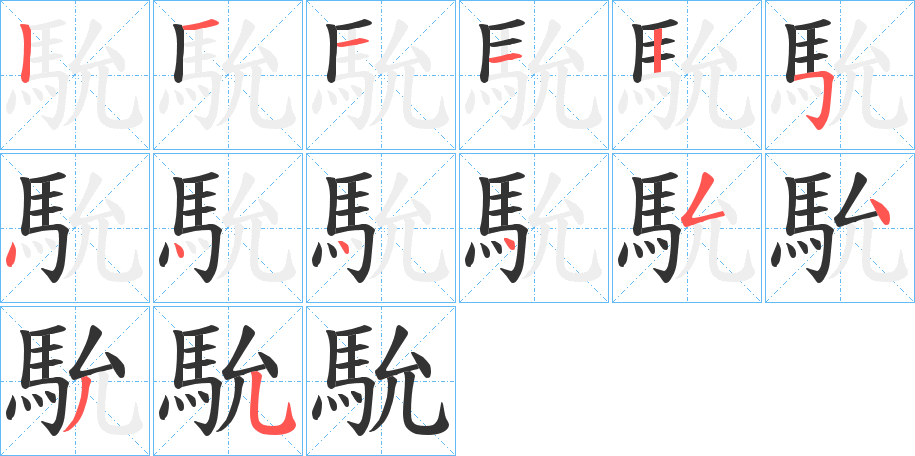 馻字的筆順分步演示