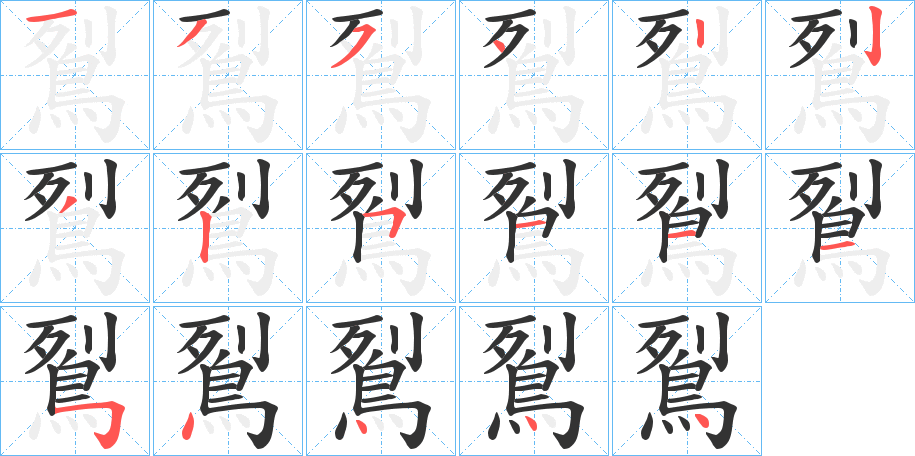 鴷字的筆順分步演示