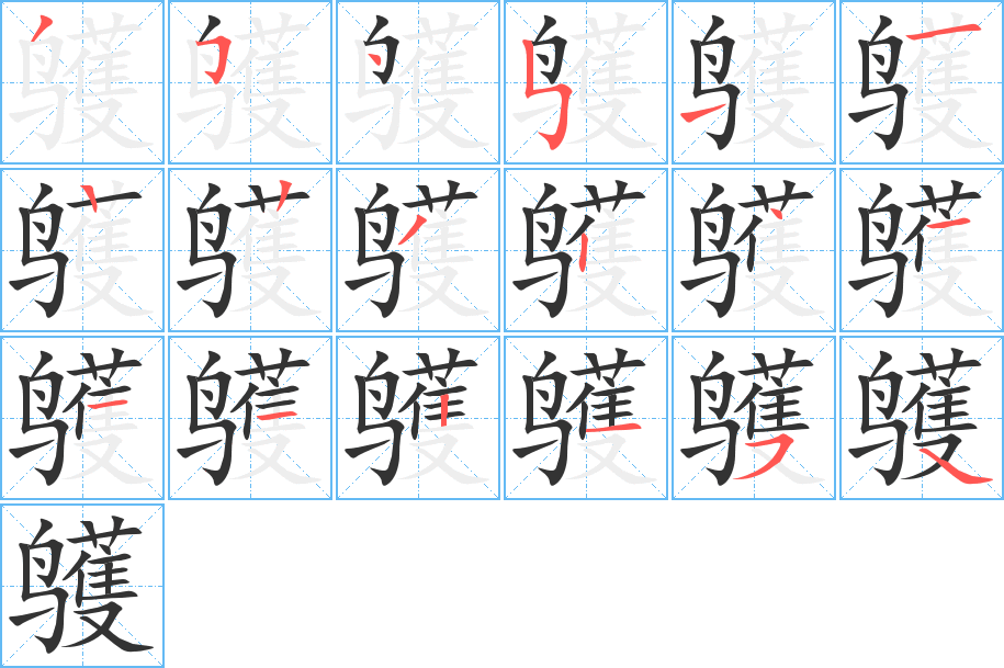 鹱字的筆順分步演示